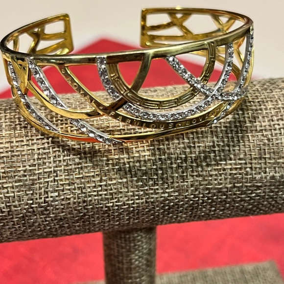 SIMONE I SMITH LOVED VINTAGE AUTHENTIC 18K GOLD OVER STERLING SILVER BRACELET - Picture 9 of 15